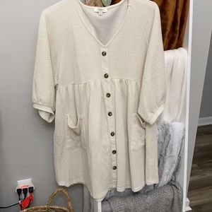 Cream boutique dress